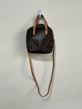 Brown Leather Bag with Removable Strap